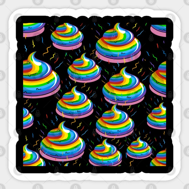 Rainbow Poo Party - Magical Unicorn Sticker by SzlagRPG